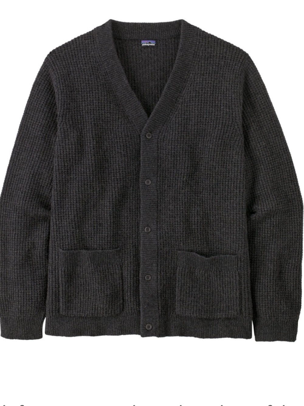 Patagonia Grey Button Front Cardigan Size Large